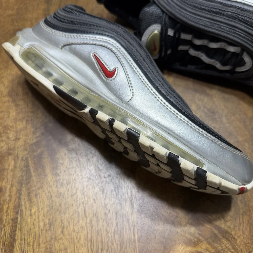 Nike Air Max 97 QS B-Sides Metallic Silver Black Size 10.5 Sneakers AT5458-001